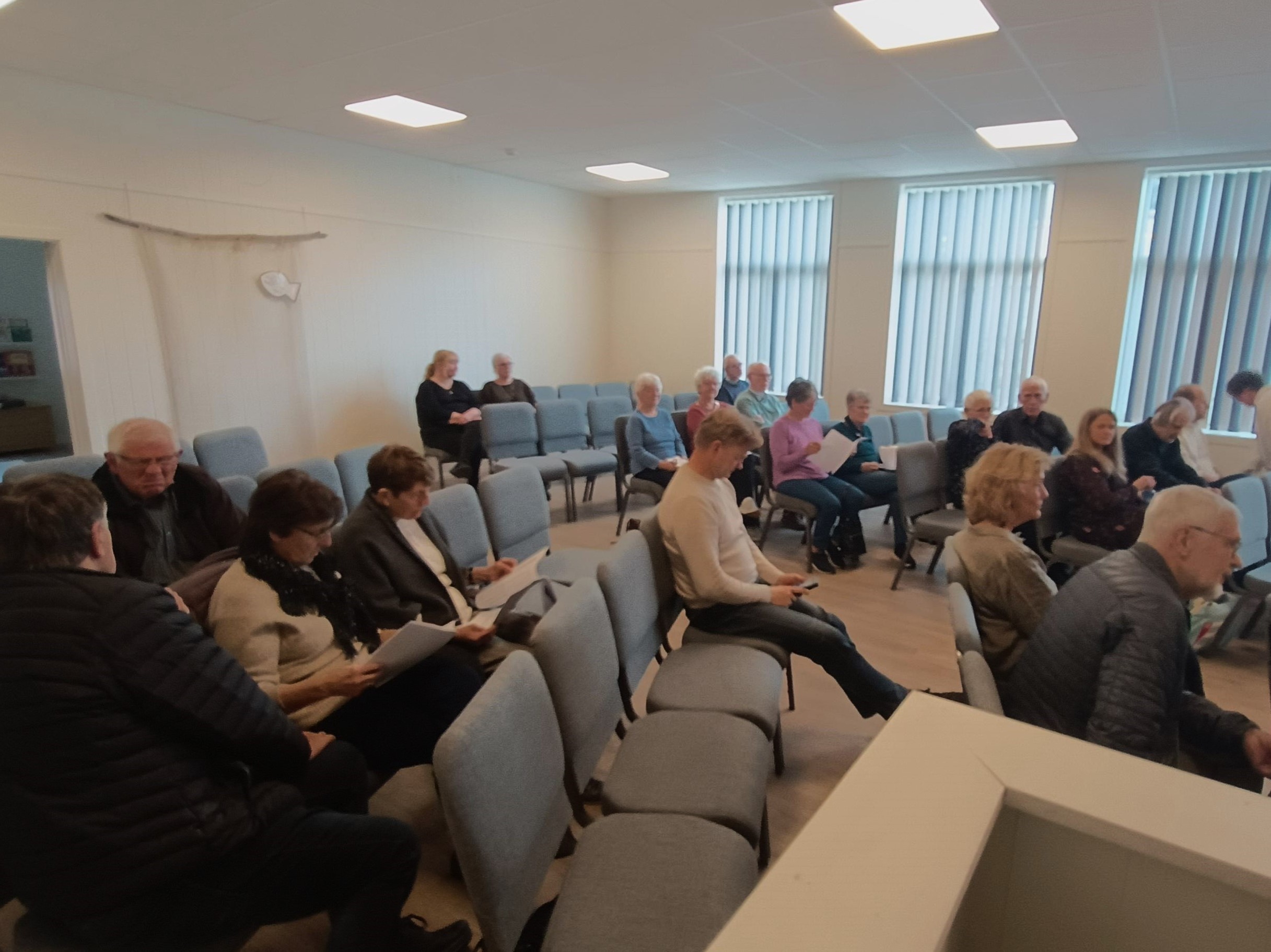 Bilde fra årsmøteforsamling